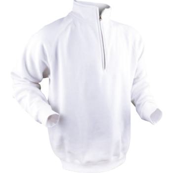  SWEAT-SHIRT BLANC COL ZIPPE (e 