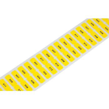  Etiquettes PET jaunes 20x8mm 3 