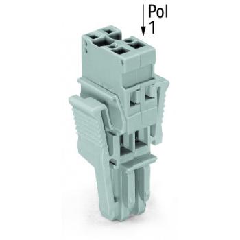  Connecteur femelle 1C, 2 ples 