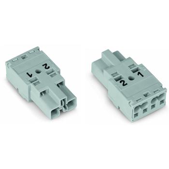  Connecteur 2 ples, gris 