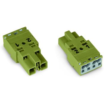  Connecteur 2 ples, vert clair 