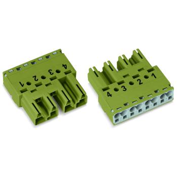  Connecteur 4 ples, vert clair 